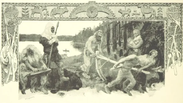 In the beginning (1894) by Ferdinand Tilgmann — original painting reproduced as a hand-painted oil on canvas