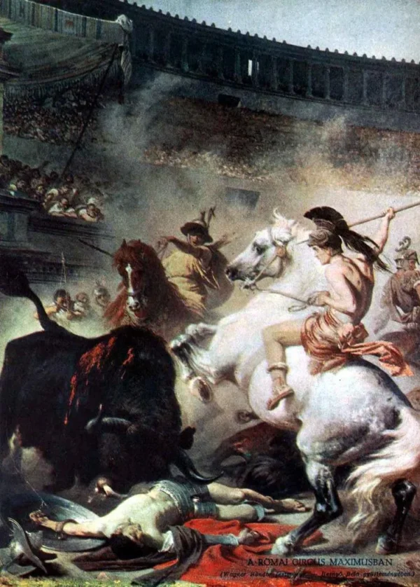 In the Circus Maximus in Rome by Alexander von Wagner — original painting reproduced as a hand-painted oil on canvas