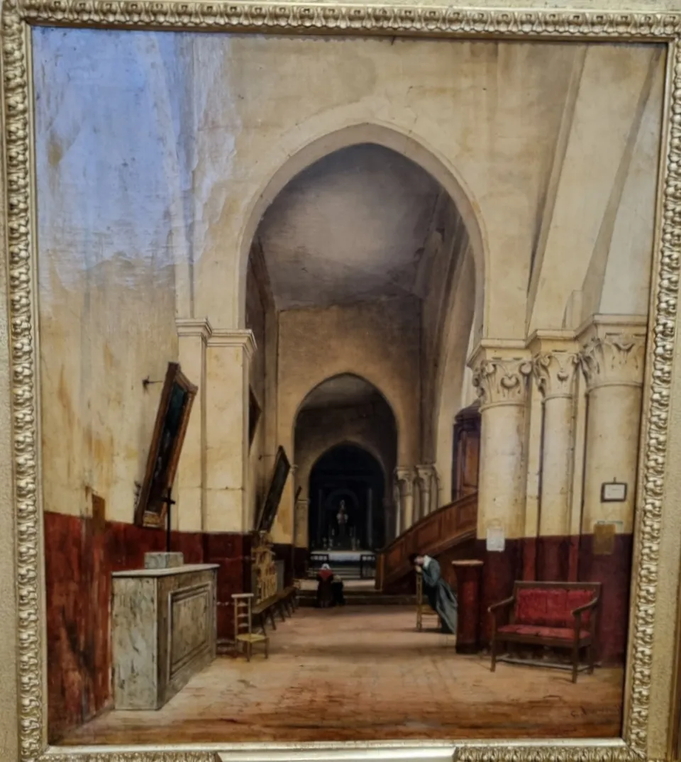 Intérieur de l’église de Montmartre by Charles Arrowsmith — original painting reproduced as a hand-painted oil on canvas