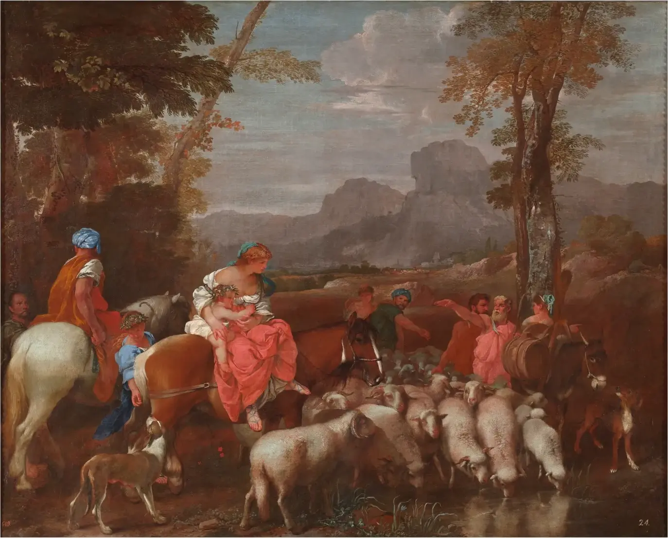 Jacob’s journey (1635) by Andrea di Leone — original painting reproduced as a hand-painted oil on canvas