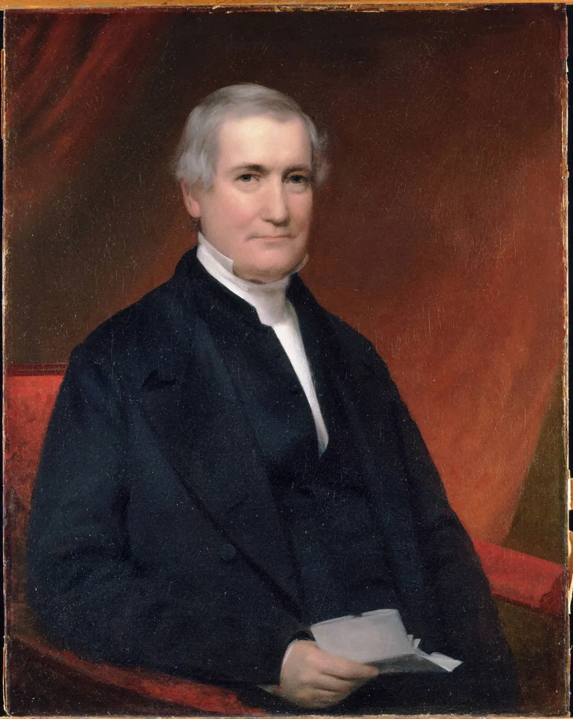 James Carnahan (1775–1859), Class of 1800, President (1823–54) (1850) by Edward L. Mooney — original painting reproduced as a hand-painted oil on canvas