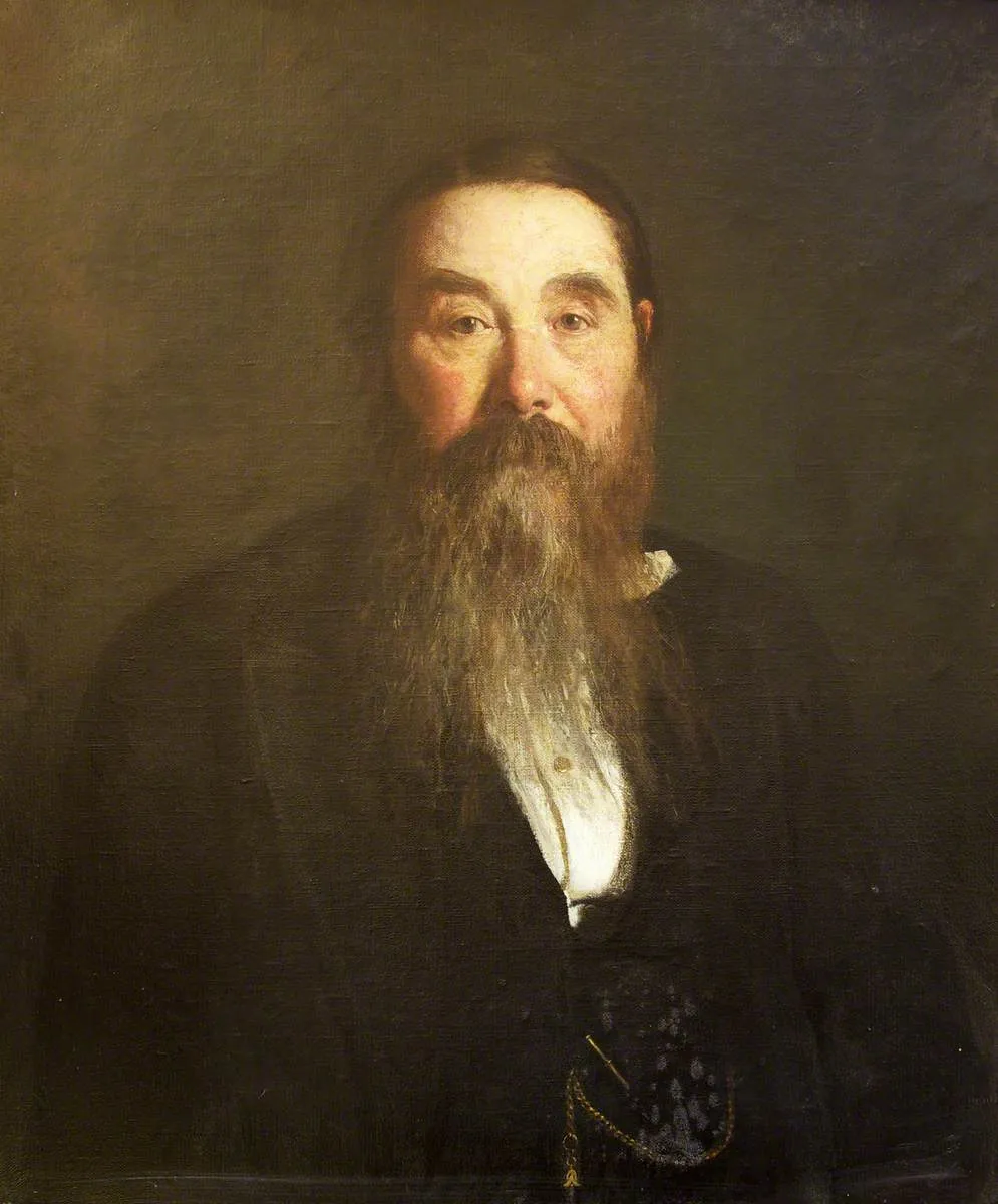 James Hannay (1812/1813–1892), Bursar of Worcester College (1878) by Cyrus Johnson — original painting reproduced as a hand-painted oil on canvas