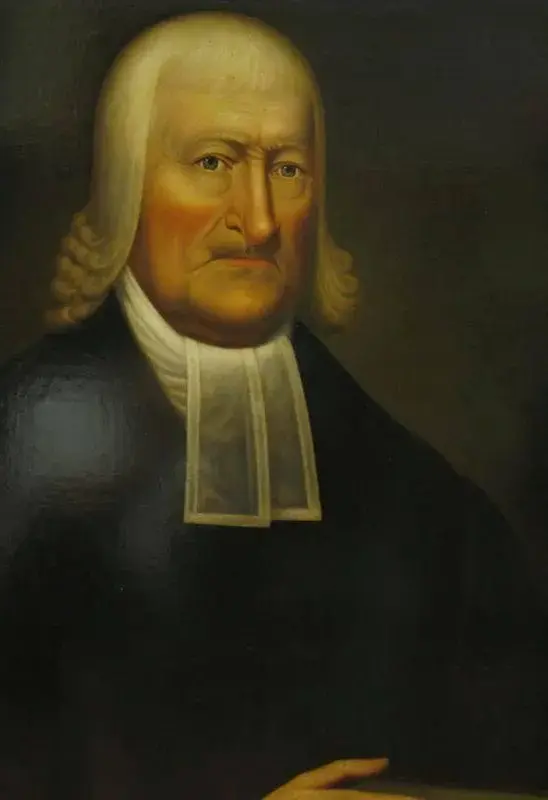 John Henry Livingston, DD (1746-1825) (1810) by Abraham Tuthill — original painting reproduced as a hand-painted oil on canvas