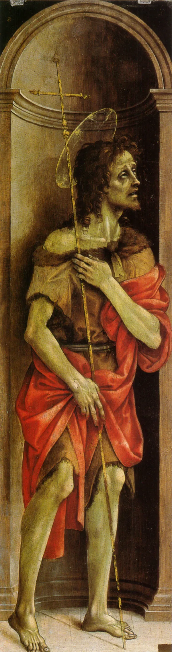 John the Baptist (1498) by Filippino Lippi — original painting reproduced as a hand-painted oil on canvas