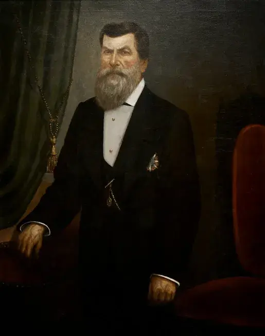 José Pinto da Fonseca Guimarães (1884) by Antônio Cândido de Menezes — original painting reproduced as a hand-painted oil on canvas