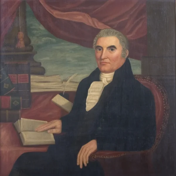 Judge Peleg Arnold (1815) by Arnold Steere — original painting reproduced as a hand-painted oil on canvas