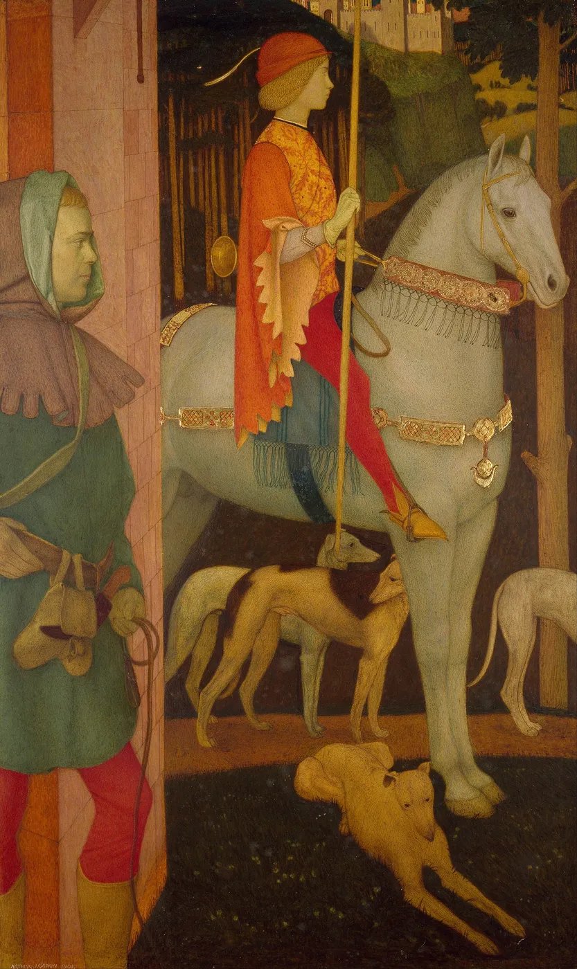 Kilhwych, The King’s Son (1901) by Arthur Gaskin — original painting reproduced as a hand-painted oil on canvas