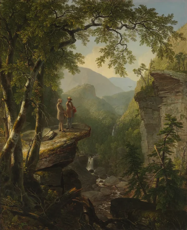 Kindred Spirits (1849) by Asher Brown Durand — original painting reproduced as a hand-painted oil on canvas