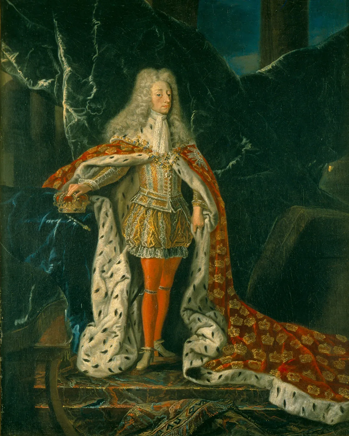 King Frederick IV of Denmark (1700) by Benoît Le Coffre — original painting reproduced as a hand-painted oil on canvas