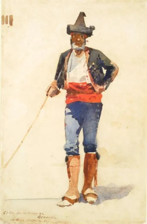 King of the Gypsies - Arthur Melville (1891) by Arthur Melville — original watercolour reproduced as a hand-painted oil on canvas