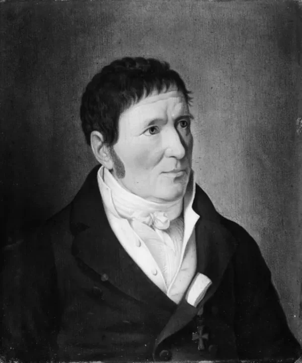 Kobberstikkeren J.F. Clemens (1822) by Catherine Hedvig Fabritius de Tengnagel — original painting reproduced as a hand-painted oil on canvas
