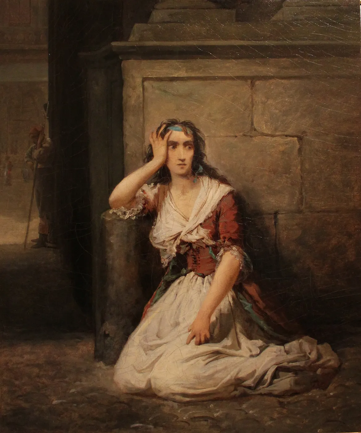 La folle du Luxembourg (1842) by Clara Filleul — original painting reproduced as a hand-painted oil on canvas