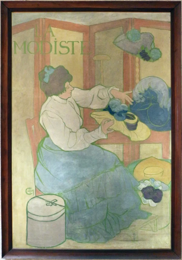 La Modiste (1893) by Alexandre Charpentier — original painting reproduced as a hand-painted oil on canvas