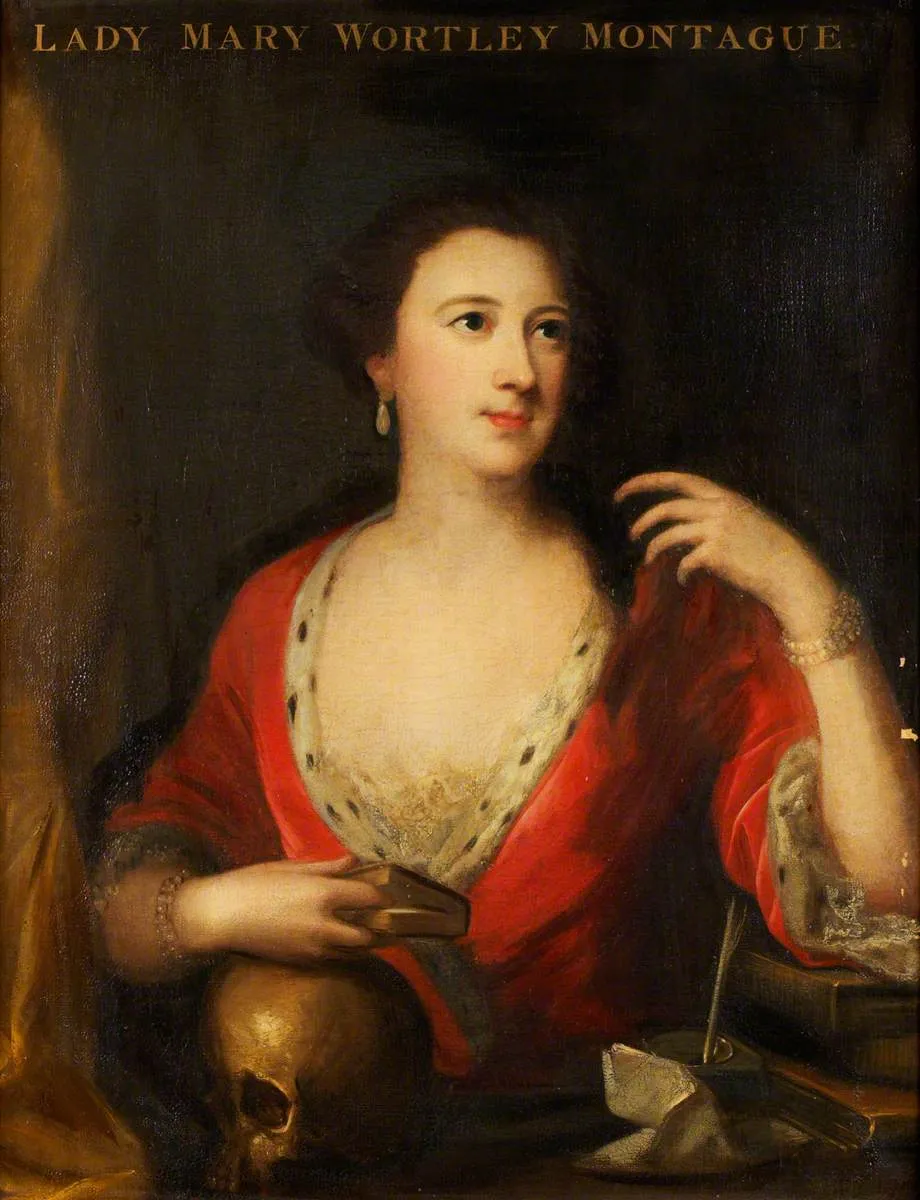 Lady Mary Wortley Montagu (1689–1762), Writer and Traveller (1739) by Francesco Carlo Rusca — original painting reproduced as a hand-painted oil on canvas