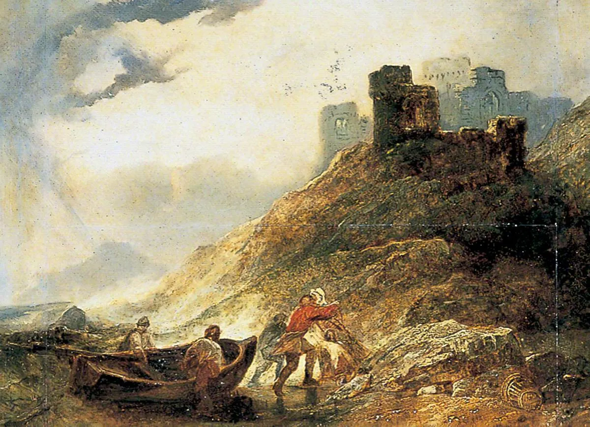 Landing at East Cliff, Dover, Kent — Alfred Clint