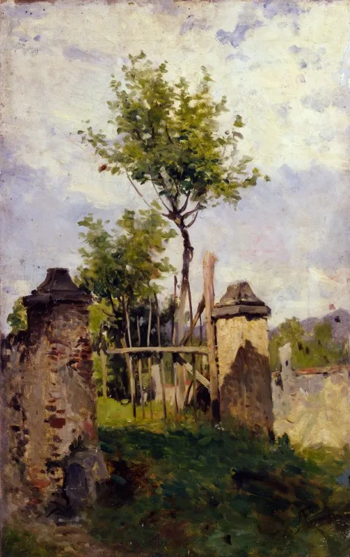 Landscape (1890) by Achille Formis — original painting reproduced as a hand-painted oil on canvas