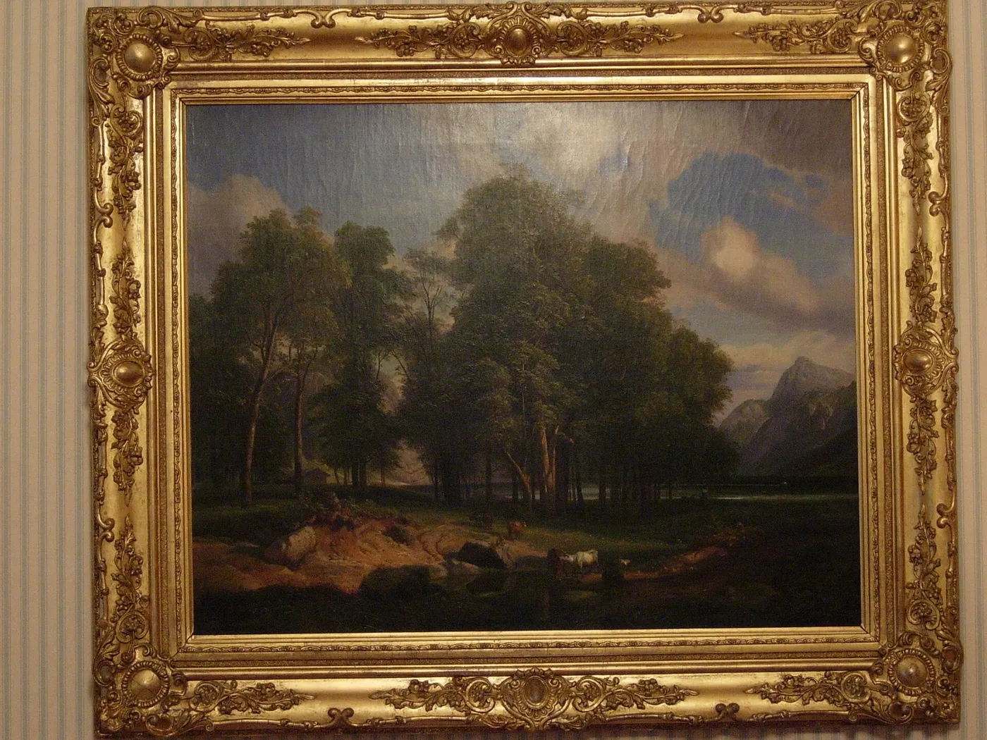 Landscape (1851) by Carl Hummel — original painting reproduced as a hand-painted oil on canvas