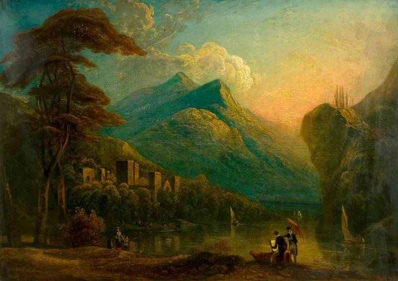 Landscape Composition by Edward Pryce Owen — original painting reproduced as a hand-painted oil on canvas
