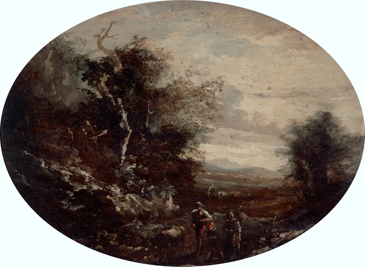 Landscape, the Return Home by Benjamin Barker I — original painting reproduced as a hand-painted oil on canvas