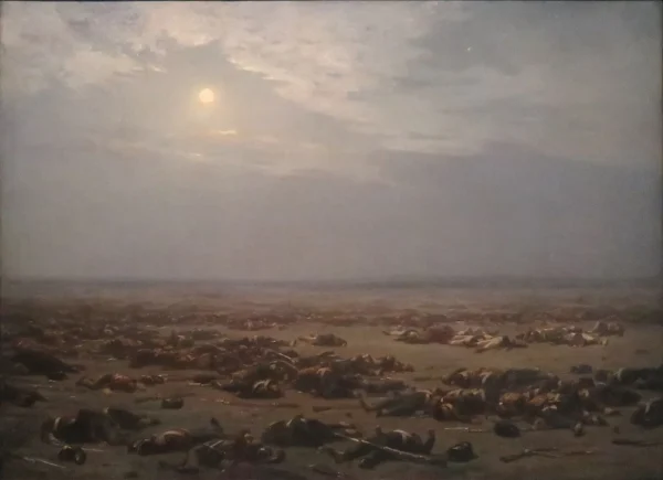 Le bataillon carré. 1815 (1886) by Alexandre Protais — original painting reproduced as a hand-painted oil on canvas