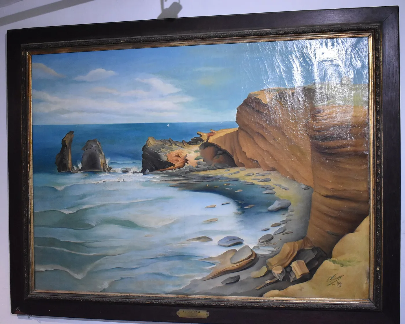 Le Cap d’Agde (1897) by Émile Ginestet — original painting reproduced as a hand-painted oil on canvas