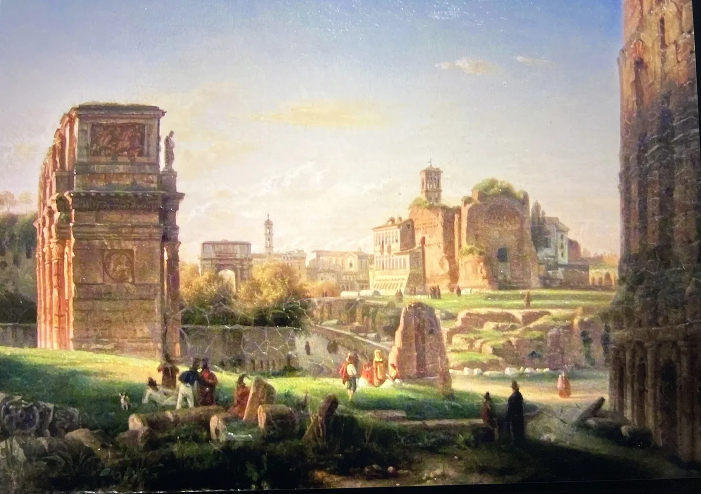 Le Forum romain (1801) by Antoine Victor Joinville — original painting reproduced as a hand-painted oil on canvas