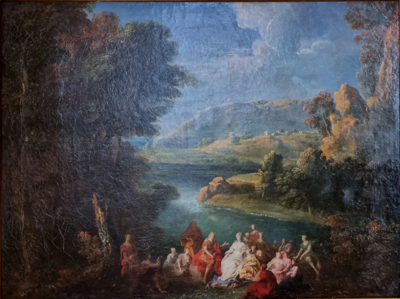 Le Récit d’Énée (1703) by Charles-Antoine Hérault — original painting reproduced as a hand-painted oil on canvas