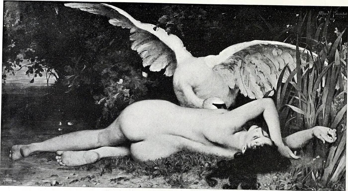 Leda and the Swan — Alfred-Henri Bramtot