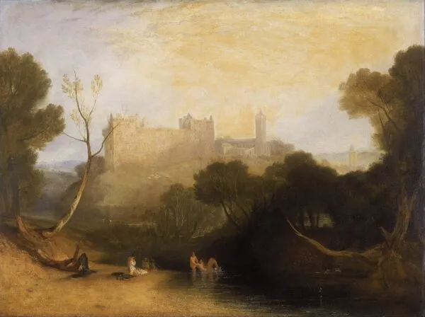 Linlithgow Palace (1806) by J. M. W. Turner — original painting reproduced as a hand-painted oil on canvas