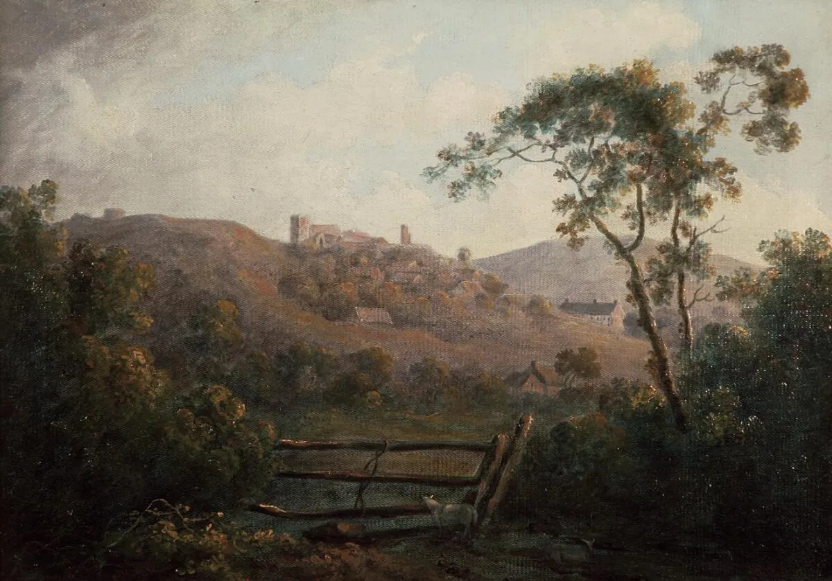 Llantrisant (1803) by Elizabeth Brown Greenly — original painting reproduced as a hand-painted oil on canvas