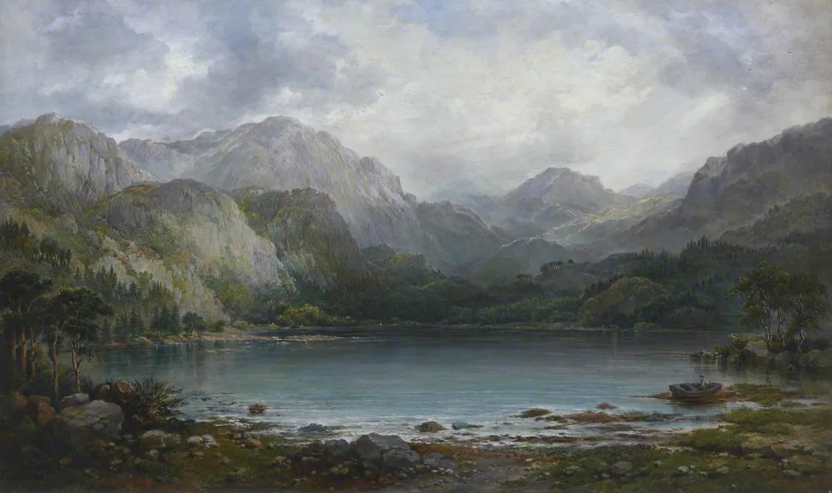 Loch Maree by Charles Nicholls Woolnoth — original painting reproduced as a hand-painted oil on canvas