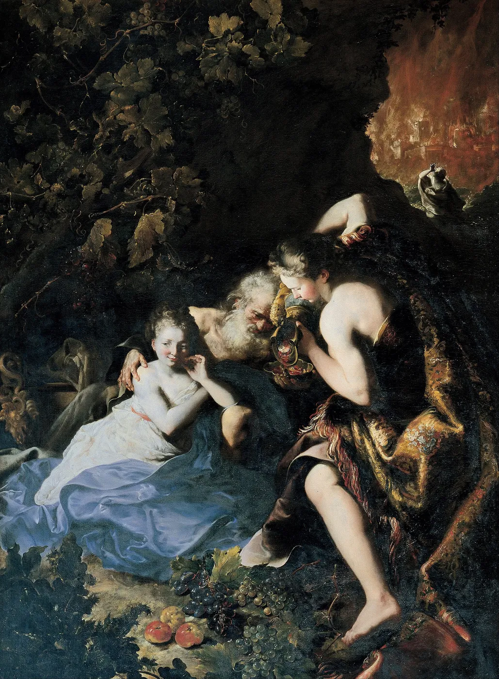 Lot Inebriated by his Daughters — Bartolomeo Guidobono