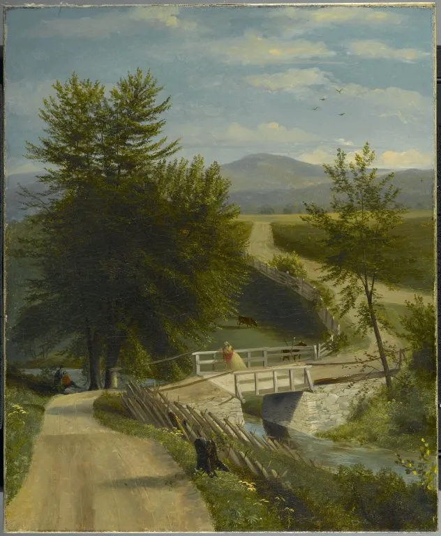 Lover’s Walk (1850) by Alexander Ransom — original painting reproduced as a hand-painted oil on canvas