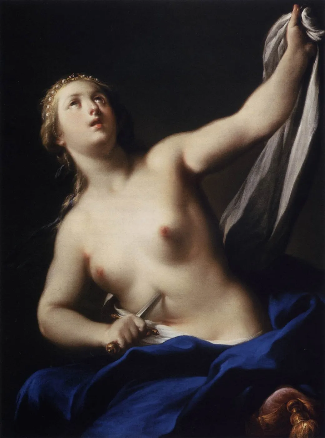Lucretia (1740) by Andrea Casali — original painting reproduced as a hand-painted oil on canvas