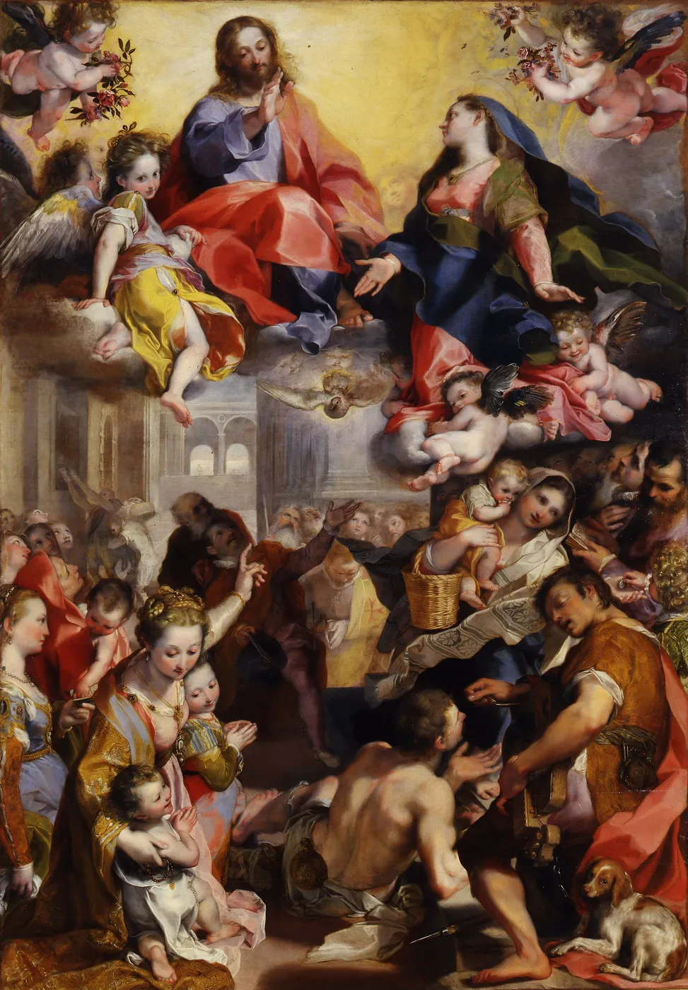 Madonna of the people (1579) by Federico Barocci — original painting reproduced as a hand-painted oil on canvas