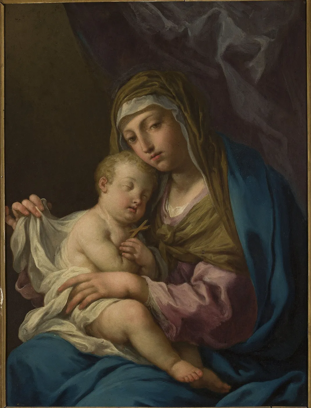 Madonna with sleeping Child Jesus — Angelo Trevisani