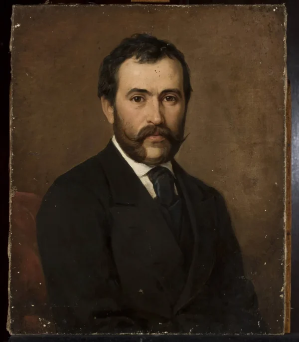 Male portrait by Aleksander Kamiński — original painting reproduced as a hand-painted oil on canvas