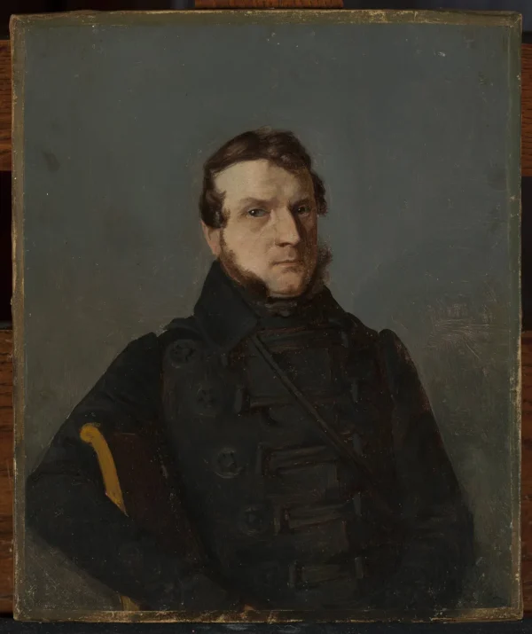 Male portrait (1839) by Bonawentura Dąbrowski — original painting reproduced as a hand-painted oil on canvas