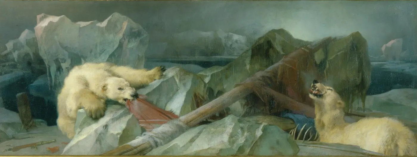 Man Proposes, God Disposes (1864) by Edwin Landseer — original painting reproduced as a hand-painted oil on canvas