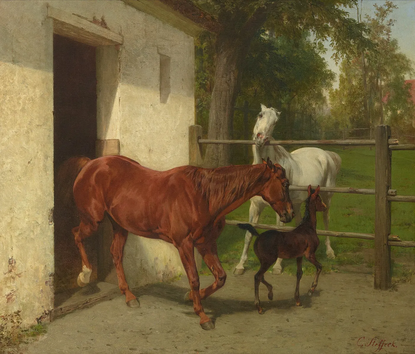 Mare and foal — Carl Steffeck