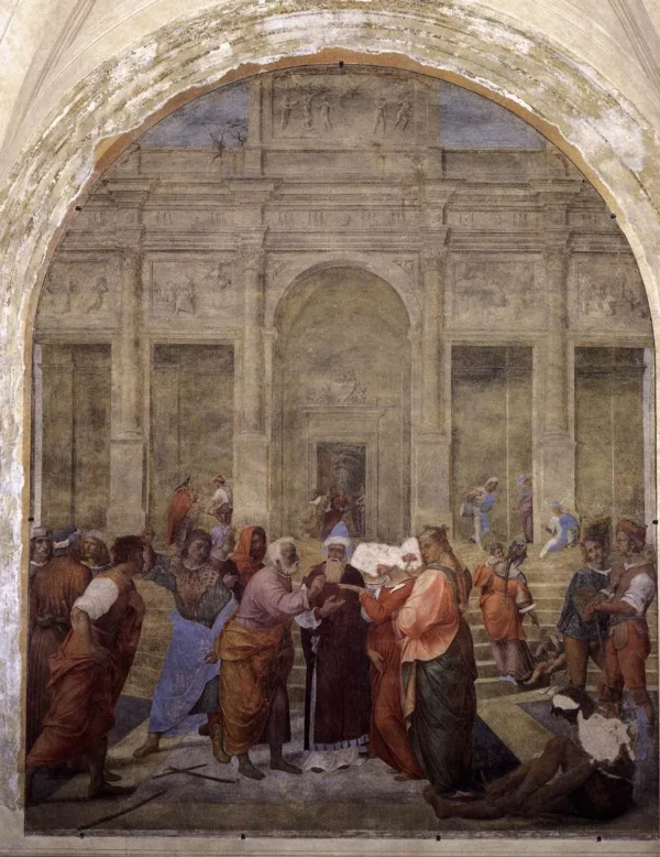 Marriage of the Virgin (1513) by Franciabigio — original painting reproduced as a hand-painted oil on canvas