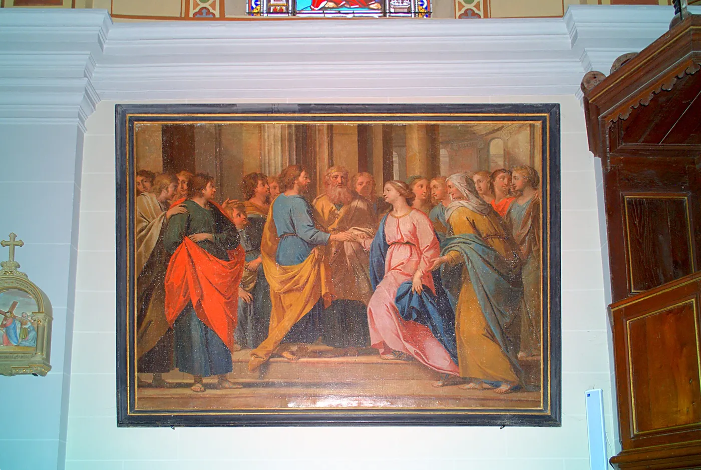 Marriage of the Virgin Mary (1900) by Claude Lebault — original painting reproduced as a hand-painted oil on canvas