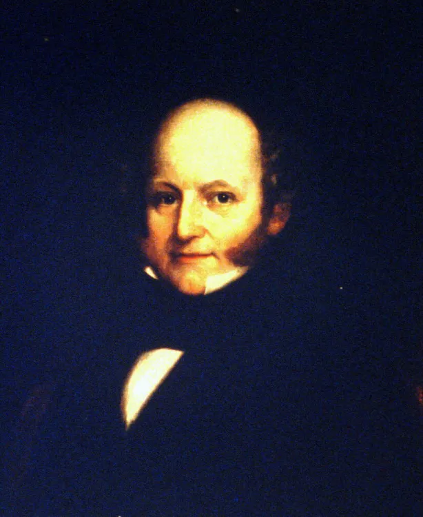 Martin Van Buren (1837) by Eunice Makepeace Towle — original painting reproduced as a hand-painted oil on canvas