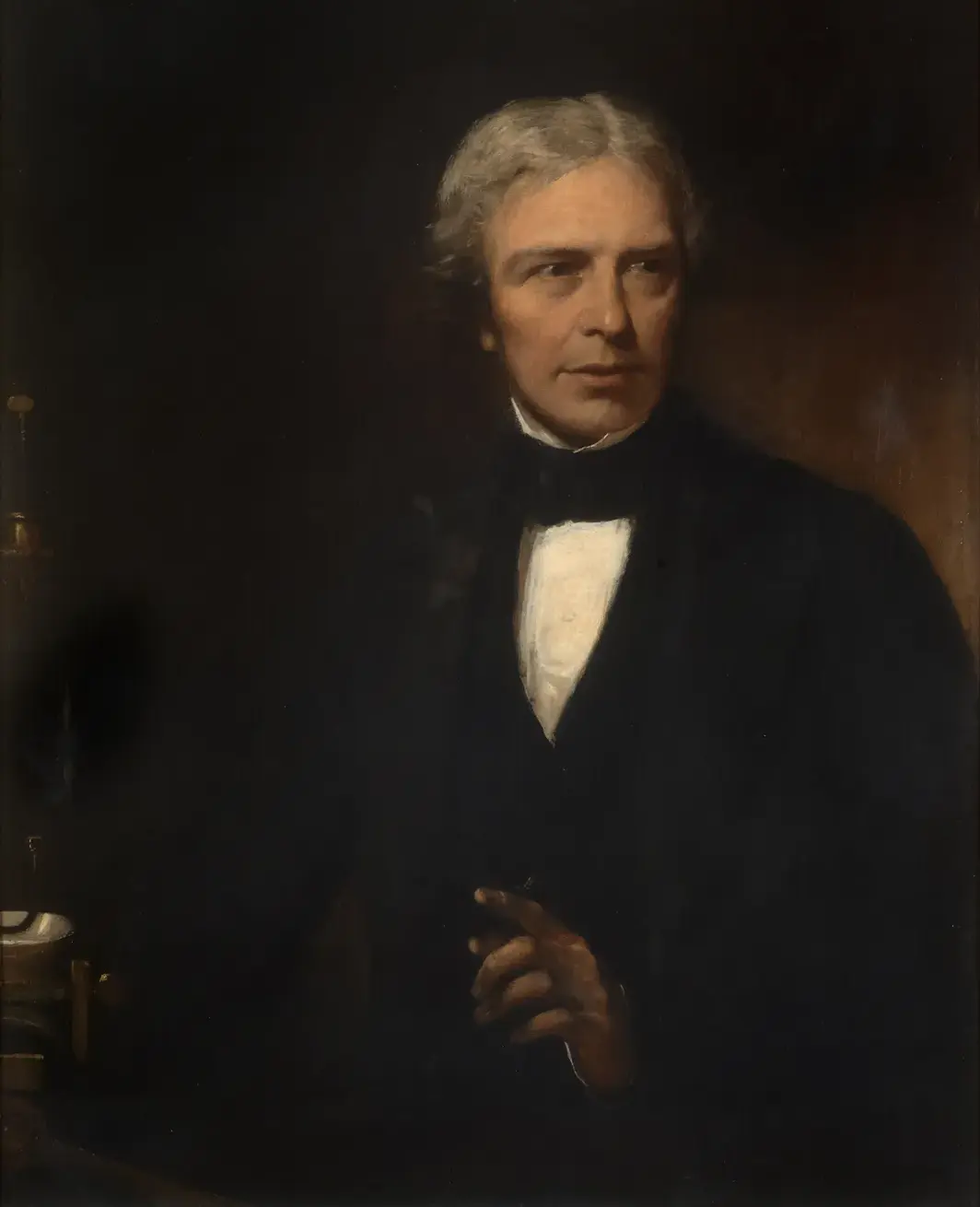 Michael Faraday (1791–1867) (1840) by Alexander Blaikley — original painting reproduced as a hand-painted oil on canvas