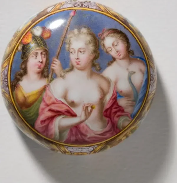 Minerva, Venus och Juno by Amy Huaud — original painting reproduced as a hand-painted oil on canvas