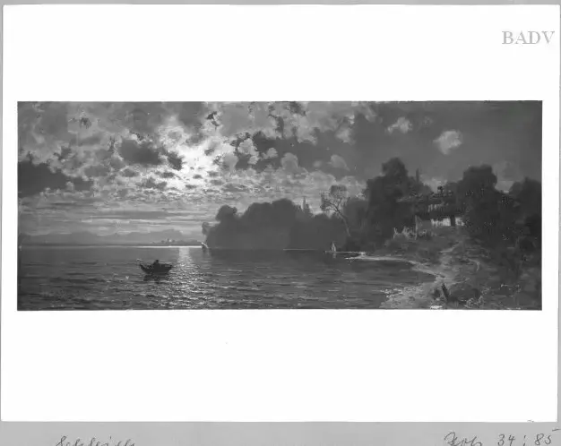 Moonlight on the Starnberger- See — Eduard Schleich