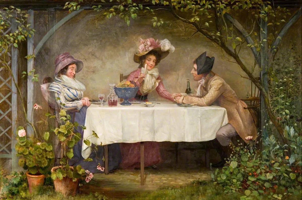 Mother Has Fallen Asleep by Delapoer Downing — original painting reproduced as a hand-painted oil on canvas