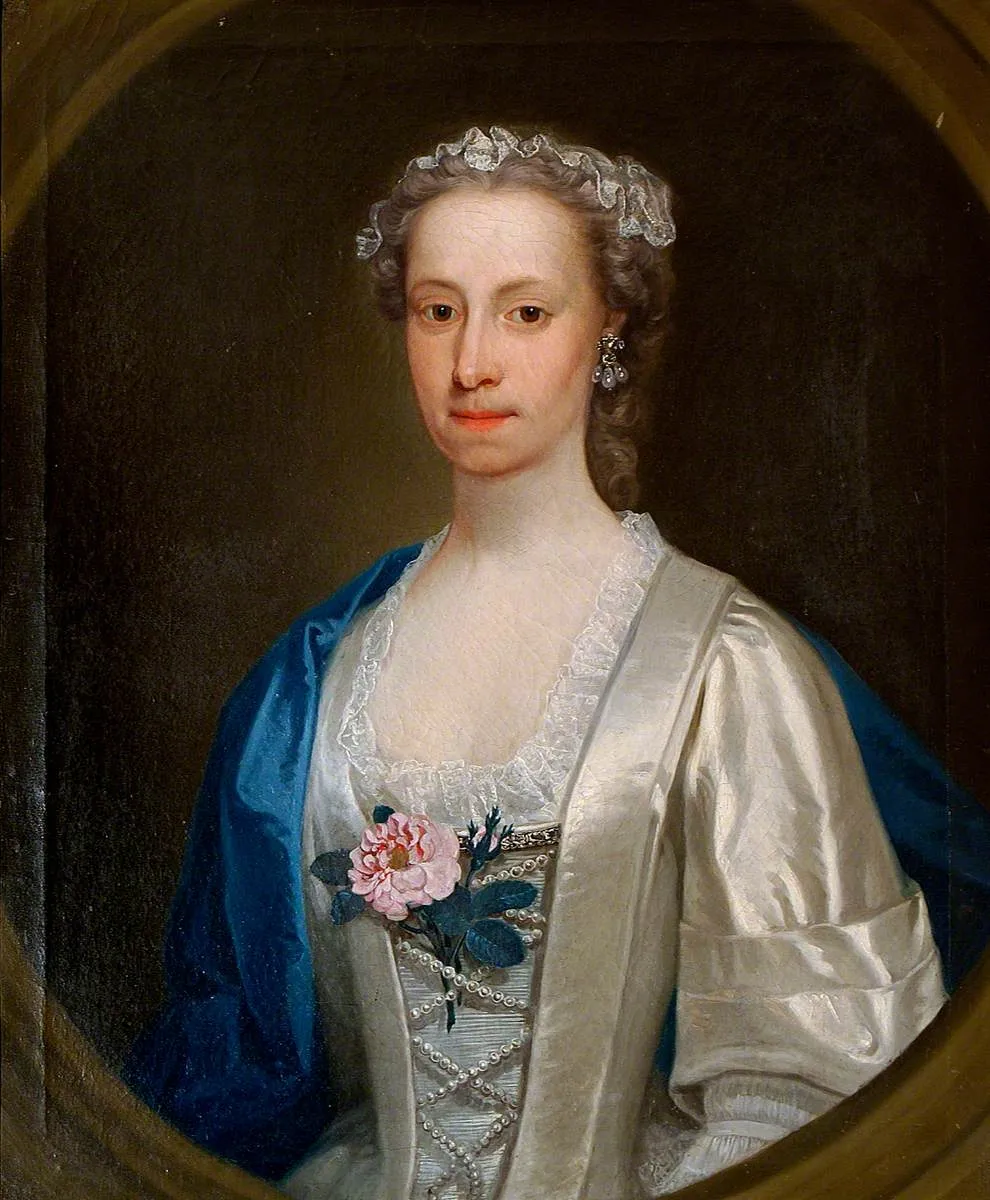Mrs Ann Fonnereau (née Boehm) (1740) by Edward Seymour — original painting reproduced as a hand-painted oil on canvas