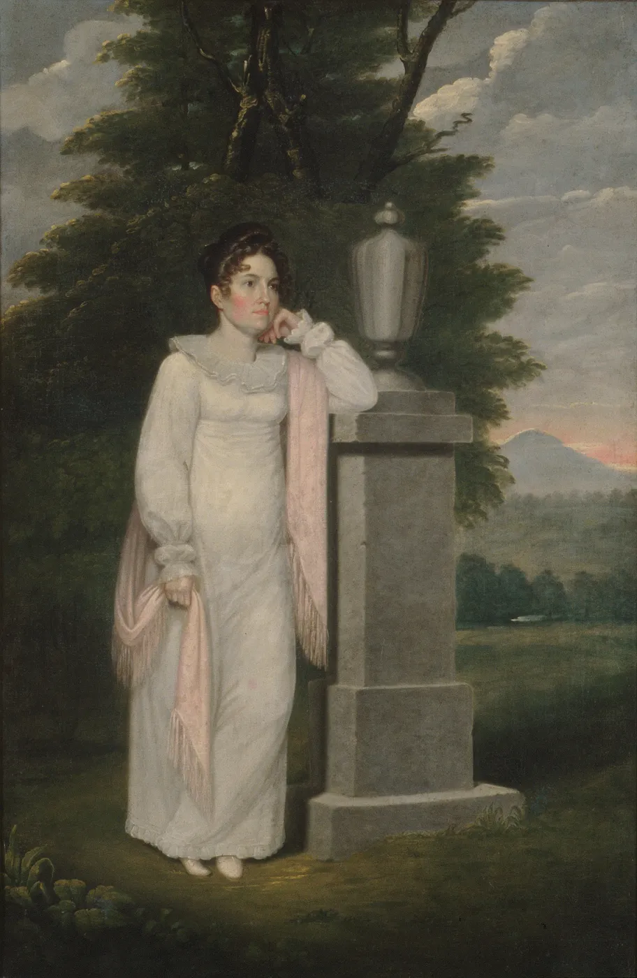 Mrs. Cephas Thompson (Olivia Leonard) (1810) by Cephas Thompson — original painting reproduced as a hand-painted oil on canvas