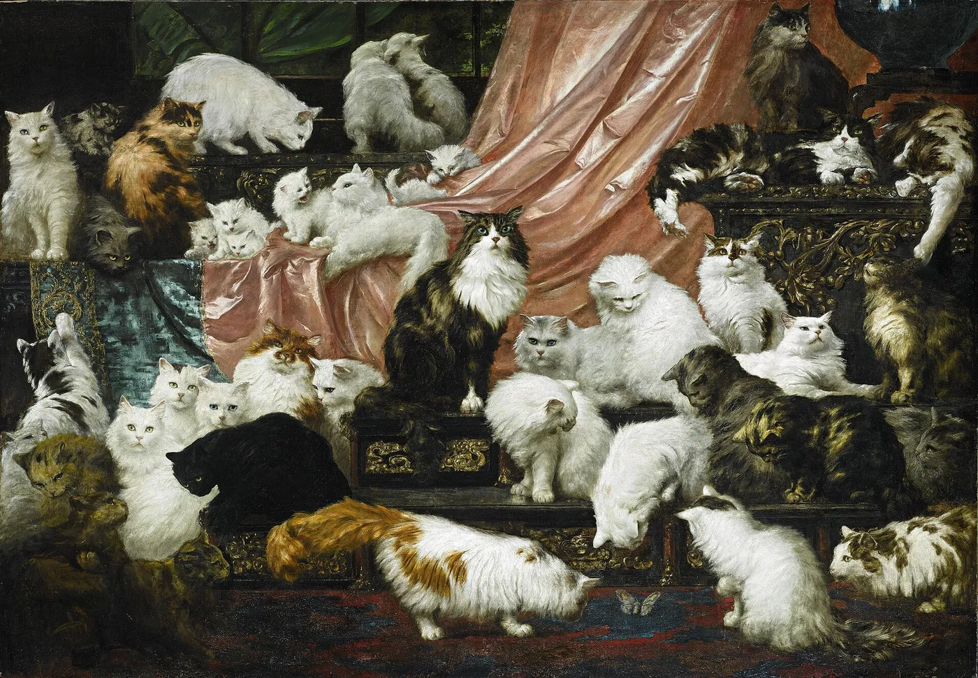 My Wife’s Lovers (1891) by Carl Kahler — original painting reproduced as a hand-painted oil on canvas